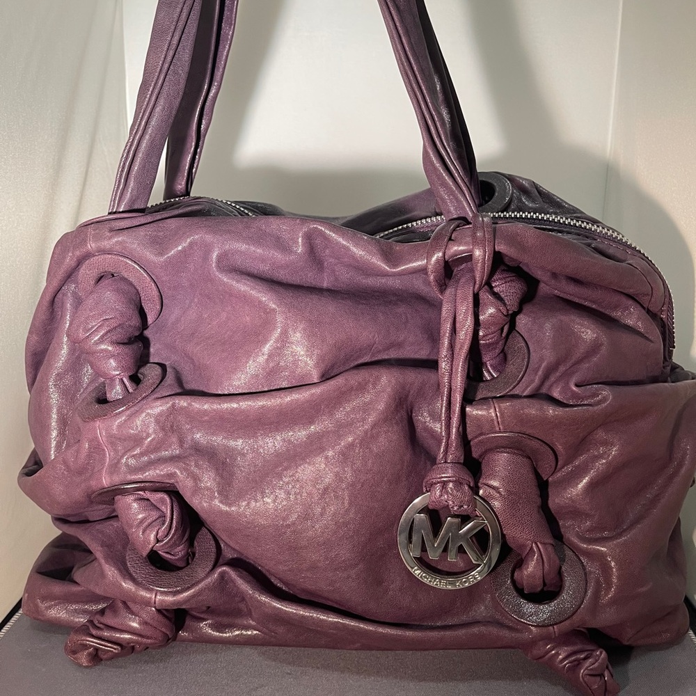 Leather Purple Michael Kors Purse
